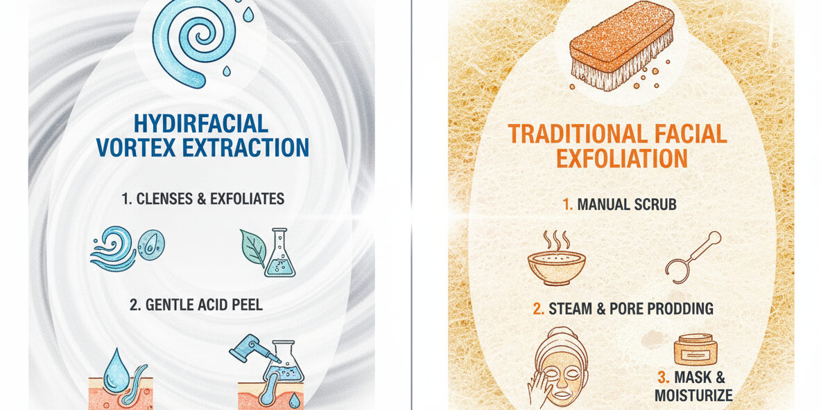 Hydrafacial vs traditional facial